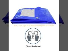 Blue / Silver Light Duty Tarpaulin Waterproof 85-120GSM